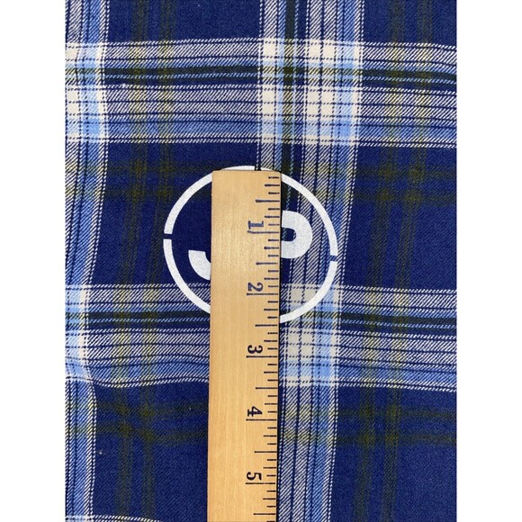 Backpacker J.P. TYLER,TEXAS 2013 Flannel Blue Plaid Long Sleeve Shirt  Medium - Picture 7 of 16